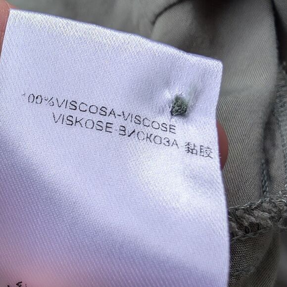 Pietro‎ Brunelli Muted Green Button Front Mini Shirt Dress M Maternity - Picture 8 of 8